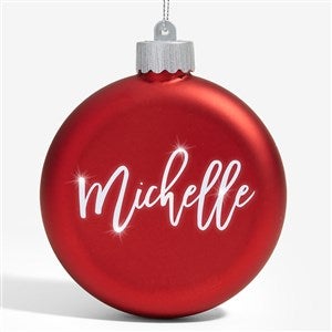 Scripty Name Personalized LED Red Glass Ornament - 37300-R