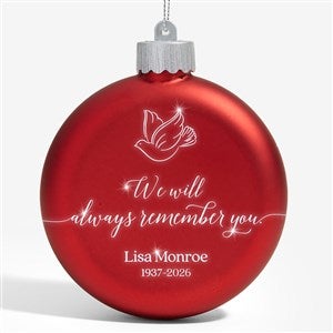 Always Remember You Personalized LED Red Glass Ornament - 37301-R