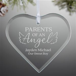 Parents of an Angel Personalized Memorial Heart Ornament - 37335-S