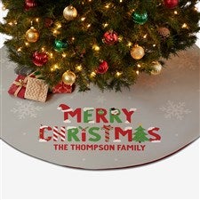 The Joys of Christmas Personalized Christmas Tree Skirt - 37346