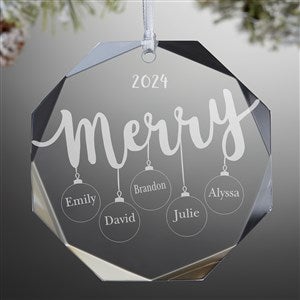 Merry Everything Personalized Premium Octagon Engraved Ornament - 37353