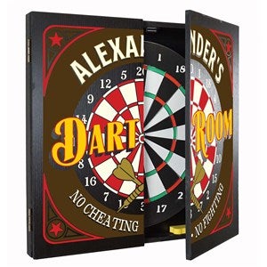 Personalized Dart Room Dartboard  Cabinet Set - 37387D