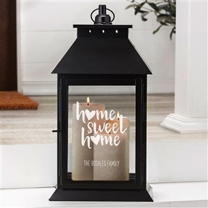 Home Sweet Home Personalized Black Decorative Candle Lantern - 37399