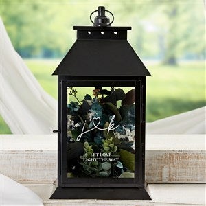 Drawn Together By Love Personalized Black Decorative Candle Lantern - 37400