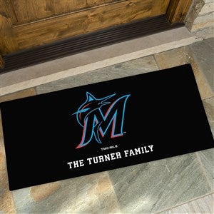 MLB Miami Marlins Personalized Oversized Doormat- 24x48 - 37421-O