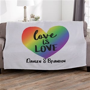 Love Is Love Personalized 60x80 Plush Fleece Blanket - 37446-FL