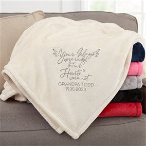 Your Wings Were Ready...  Personalized 50x60 Beige Fleece Blanket - 37454-SI