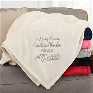 Personalized Fleece Blanket - In Memory Of... Large Beige - 37457-LI