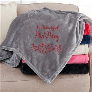 Personalized Fleece Blanket - In Memory Of... Small Grey - 37457-SG