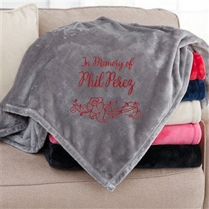 In Memory Of...  Personalized 50x60 Grey Fleece Blanket - 37457-SG