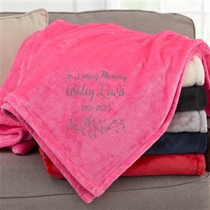 In Memory Of... Personalized 50x60 Pink Fleece Blanket - 37457-SP