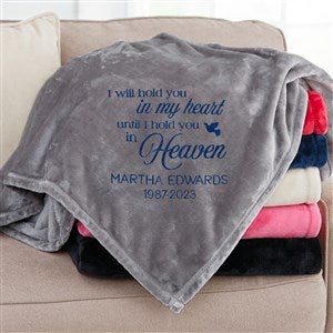 I Will Hold You In My Heart Personalized 50x60 Grey Fleece Blanket - 37462-SG