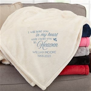 I Will Hold You In My Heart Personalized 60x80 Beige Fleece Blanket - 37462-LI