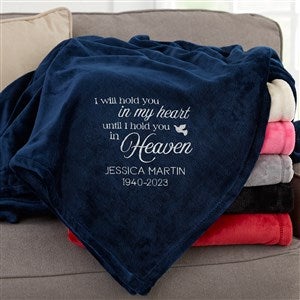 I Will Hold You In My Heart Personalized 50x60 Navy Fleece Blanket - 37462-SN