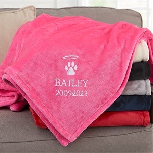 Pet Memorial Halo Personalized 50x60 Pink Fleece Blanket - 37465-SP