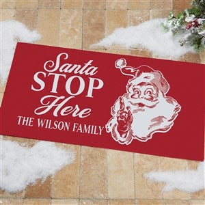 Retro Santa Personalized Oversized Christmas Doormat- 24x48 - 37490-O