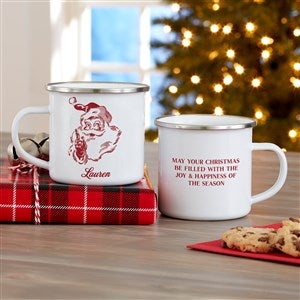 Retro Santa Personalized Christmas Camp Mug - 37491-S
