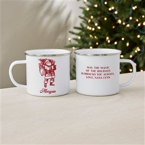 Retro Santa Personalized Christmas Camp Mug-Large - 37491-L