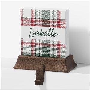 Fresh Plaid Personalized Christmas Stocking Holder - 37501