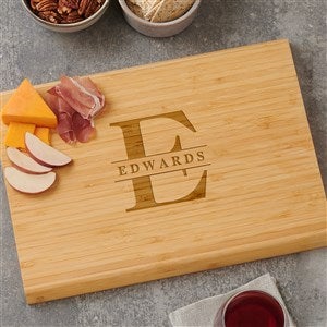 Lavish Last Name Personalized Bamboo Cutting Board - 14x18 - 37514-L