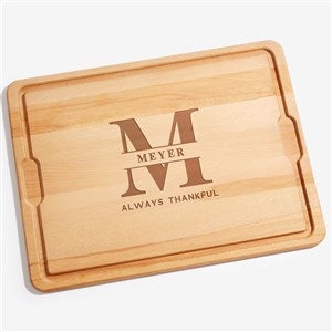 Lavish Last Name Personalized Extra Large Cutting Board 18x24 - 37515-XXL