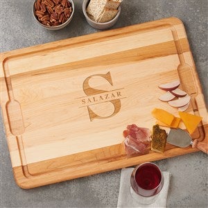 Lavish Last Name Personalized Maple Cutting Board - 12x17 - 37515