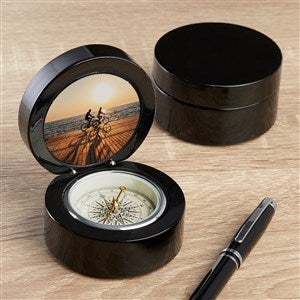 Photo Upload Personalized Navigator Compass - Black - 37518-BLK