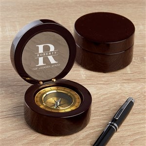 Lavish Last Name Personalized Navigator Compass-Mahogany - 37519-MHY