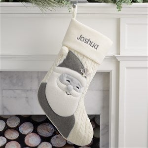 Winter Bliss Embroidered Santa Christmas Stocking - 37526-S