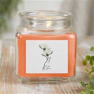Birth Flower Month Personalized 10 oz. Pumpkin Spice Candle Jar - 37560-10WC
