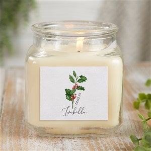 Birth Flower Month Personalized 10 oz. Vanilla Candle Jar - 37560-10VB