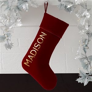 Glistening Name Personalized Burgundy Stocking - 37561-B