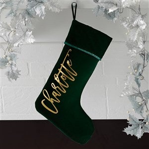 Glistening Name Personalized Green Stocking - 37561-G