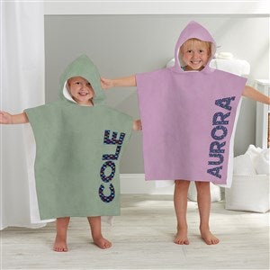 Pop Pattern Personalized Kids Poncho Bath Towel - 37595