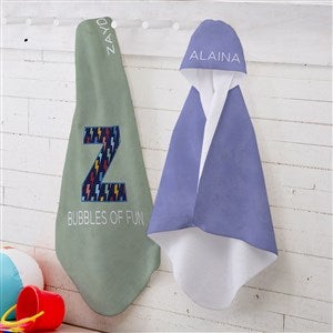 Pop Pattern Personalized Infant Beach & Pool Hooded Towel - 37596