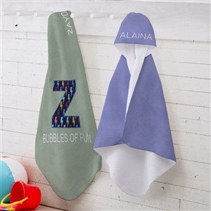 Pop Pattern Personalized Infant Beach  Pool Hooded Towel - 37596