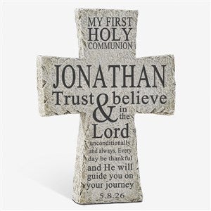 First Communion Personalized Resin Tabletop Cross - 37598