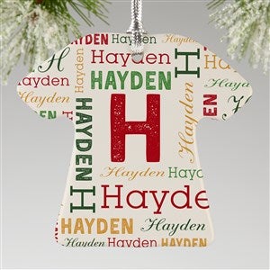1-Sided Repeating Name Personalized T-Shirt Ornament - 37617-1