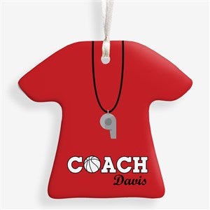 Coach Personalized T-Shirt Ornament - 37618-1