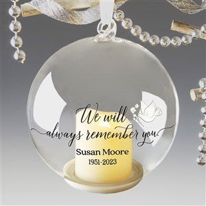 Always Remember You Personalized Memorial Light Up Ornament - 37619