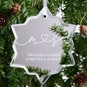 Drawn Together Engraved Snowflake Mirror Ornament - 37622