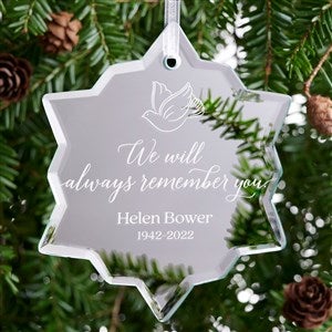 Always Remember You Personalized Snowflake Mirror Ornament - 37623