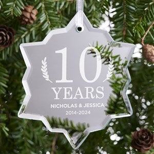 Love Everlasting Engraved Snowflake Mirror Ornament - 37625