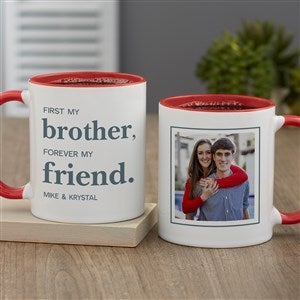 First My Brother Personalized Coffee Mug 11 oz.- Red - 37647-R