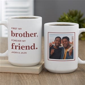 First My Brother Personalized Coffee Mug 15 oz.- White - 37647-L