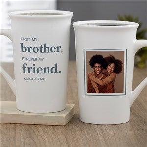 First My Brother Personalized Latte Mug 16 oz.- White - 37647-U