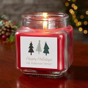 Christmas Aspen Personalized 10 oz. Cinnamon Spice Candle Jar - 37655-10CS