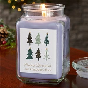 Christmas Aspen Personalized 18 oz. Lilac Candle Jar - 37655-18LM