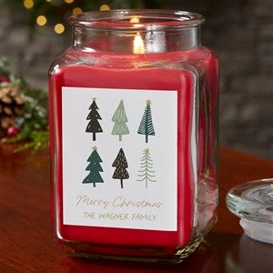 Christmas Aspen Personalized 18 oz. Cinnamon Spice Candle Jar - 37655-18CS