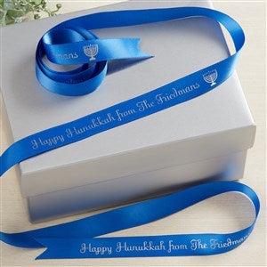 Personalized Hanukkah Satin Gift Ribbon 5/8" - 37666D